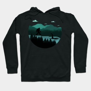 Bigfoot and the Lochness monster t-shirt Hoodie